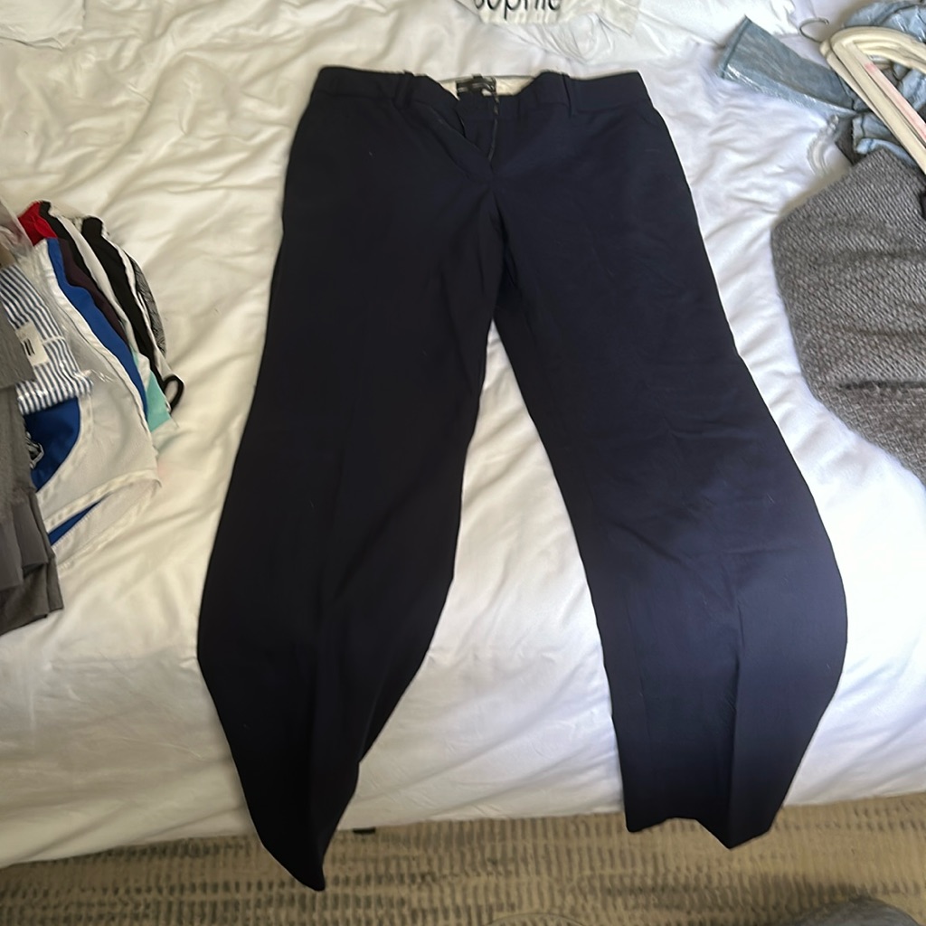 Jcrew Business Pants Navy Straight Leg Size 6